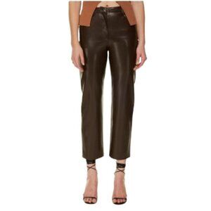 Aritzia Wilfred The Melina Vegan Leather Cropped Pant Women's Size 4